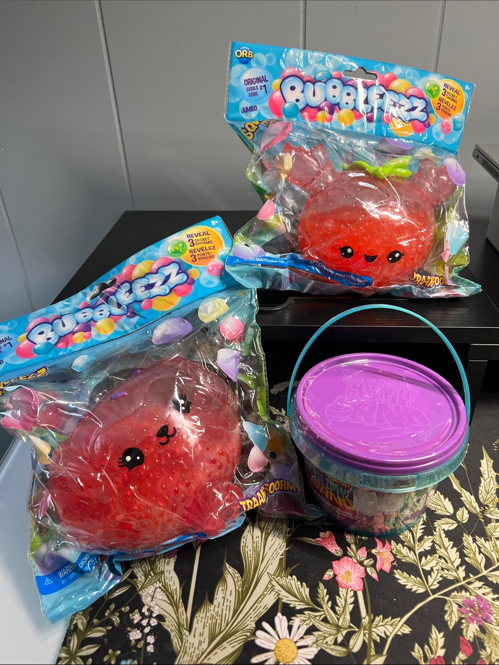 Brand new, never opened 2 Jumbo pack Bubbleezz and Slimysand